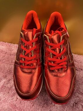 Asics Metallic Red Women's Athletic Sneakers